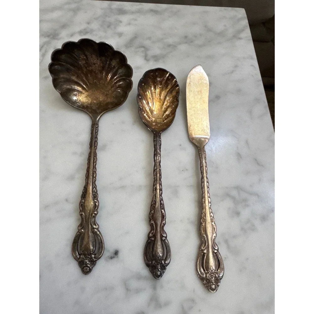 International Silver Countess Silverplate Flatware Set 21pc 1969 Korea Vintage
